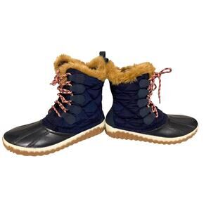 Journee Collection Winter Fur Boots Duck Boots Women's  7